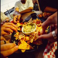 Nachos to be shared😍 at Bone Free  in Costa Da Caparica