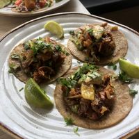 Mushroom tacos  at Bone Free  in Costa Da Caparica