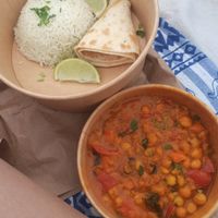 Chickpea masala with basmati rice😋 at Bone Free  in Costa Da Caparica