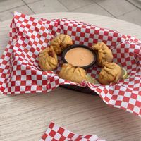 Vegan momos at Bone Free  in Costa Da Caparica