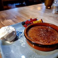 Dessert: chocolate creme brûlée and ice cream at Zwadderkotmolen in Oudenaarde