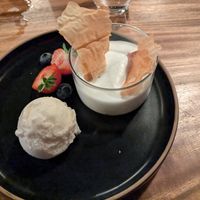 Coconut foam and sorbet at Zwadderkotmolen in Oudenaarde