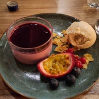 Panna Cotta for dessert at Zwadderkotmolen in Oudenaarde