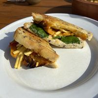 GF pumpkin toastie  at Earth Cafe in Port Adelaide