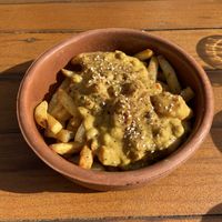 Masala chips  at Earth Cafe in Port Adelaide