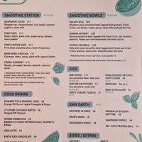 Menu part 2 at Earth Cafe in Port Adelaide