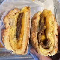 Sausage egg and cheese sandwich   at Vegan Deli in New York City