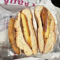 Bacon egg and cheese  at Vegan Deli in New York City