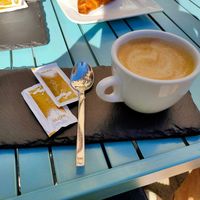 Cafe con leche de avena at Hotel Tudel in Escaldes-engordany