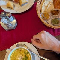 Samosas and lentil soup at Namaste India in Bischofshofen