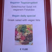 Vegan special at Café Derbl in Hallstatt