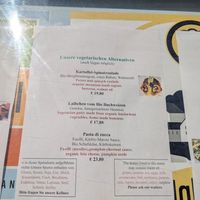 Speisekarte at Café Derbl in Hallstatt