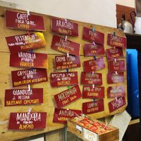 Vegan flavours are in green 💚 at Sbrino in Florence