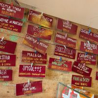 Plenty of vegan options listed in green at Sbrino in Florence