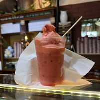 Watermelon slushie with strawberry ice cream on top!!!! 🍉🍓  at Sbrino in Florence