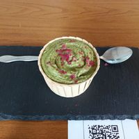 Matcha tofu cheesecake at The Plant Food  in Central Singapore