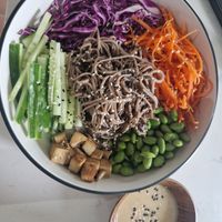 Creamy miso rainbow bowl at The Plant Food  in Central Singapore