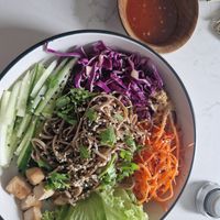 Thai chilli soba rainbow bowl at The Plant Food  in Central Singapore