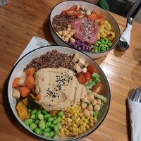 beetroot bowl & garlic hummus bowl! at The Plant Food  in Central Singapore