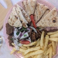 Plant based gyros at Agora Greek Restaurant-Bar in Kos