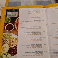 Vegan menu at Agora Greek Restaurant-Bar in Kos