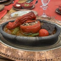 hot dolma plate  at Hidden Garden  in Istanbul