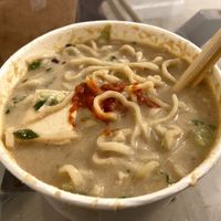 Veggie ramen with chili sauce! at Craft Ramen in Santa Barbara