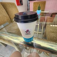 Latte from next door at Crisp in Roatan