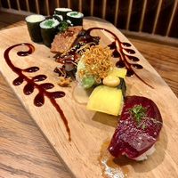 Nigiri platter (good) at WAKI WAKI Veggie Sushi in Bangkok