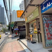 Outside at WAKI WAKI Veggie Sushi in Bangkok