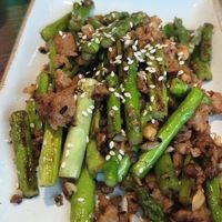 Vegan Butter asparagus Jan25 at WAKI WAKI Veggie Sushi in Bangkok