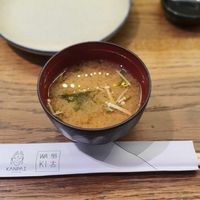 Complimentary miso at WAKI WAKI Veggie Sushi in Bangkok