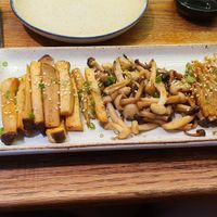 Assorted mushroom butter yaki at WAKI WAKI Veggie Sushi in Bangkok