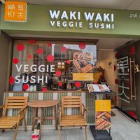 Store front at WAKI WAKI Veggie Sushi in Bangkok