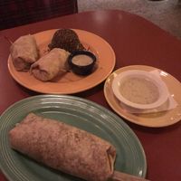 Vegan wrap with quinoa and burrito  at Swinger's Diner in Los Angeles