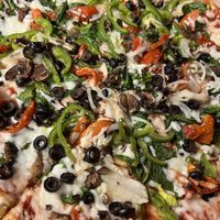 Vegan veggie lovers   at Mellow Mushroom in Fredericksburg