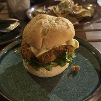 M*spicy Burger (it was really spicy)  at Ahimsa Sanctuary in Central Singapore