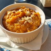 Mashed sweet potatoes 🤤 at Cafeneaua Nației in Ploiesti