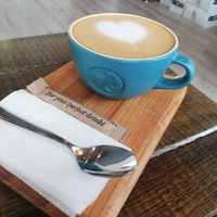 Oatmilk coffee at Cafeneaua Nației in Ploiesti