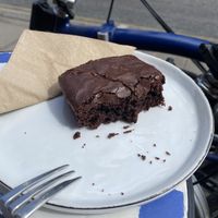 The “everyone” vegan brownie  at Bould Brothers Coffee in Cambridge