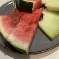 Fruit for dessert   at The Big Bad Wolf in Skiathos