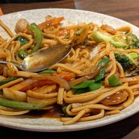 Spicy peruvian veggie noodle at Chef Shangri-La in Riverside