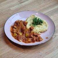 Yummy lečo with millet 🙏🙂 at Food Garden in Bratislava