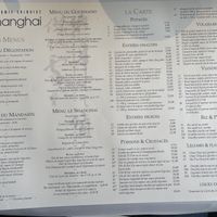 Menu (fr) as of 28 Apr 2023  at Le Shanghai in Liege
