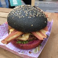 Cruelty free burger, a bit dry  at Vegan Junk Food Bar - Cologne in Cologne