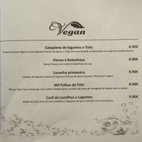 New menu with a Vegan section 👏🏼There is also a vegan salade on the salad section  at Louro & Salsa in Albufeira