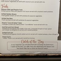 English menu  at Louro & Salsa in Albufeira