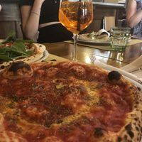 Pizza Marinara & Aperol Spritz  at Gustapizza in Florence