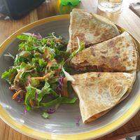 Vegetarian quesedilla sin queso at Soda Sánchez in Quepos