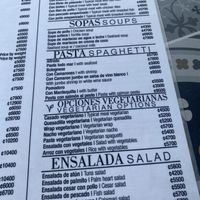 Vegetarian options  at Soda Sánchez in Quepos